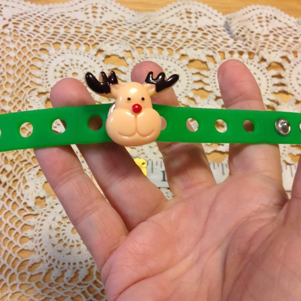 Christmas Snap Bracelet with two charms